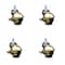 Service Caster 2 Inch Antique Brass Hooded 3/8 Inch Threaded Stem Ball Casters with Brake, 4PK SCC-TS01S20-POS-WA-SLB-38-4 - alternate 1
